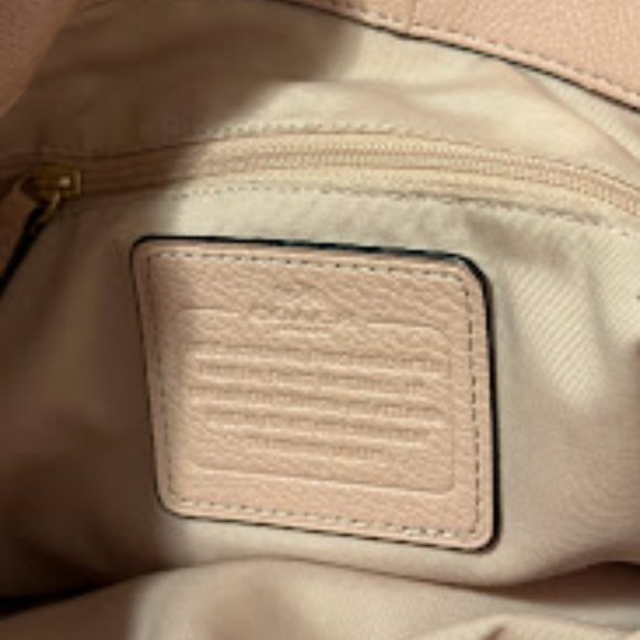 COACH F35723 Phoebe Dusty Pink Pebbled Leather Shoulder Handbag - Picture 4 of 4